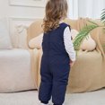 thumbnail image 6 of akafmk Toddler Winter Fleece Lined Overalls Padded Warm Snowsuit Casual Comfortable Sleeveless Zipper Jumpsuit, Size 3-4 Years, 6 of 8