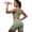 army green, variant on Two-Piece High-Waist Yoga Set For Women, Stretch Fitness Leggings, Gym Workout Ensemble, Waist-Cinching And Buttock-Lifting Sports Shorts, Suitable For Yoga, Fitness Training, Running And Cycling.