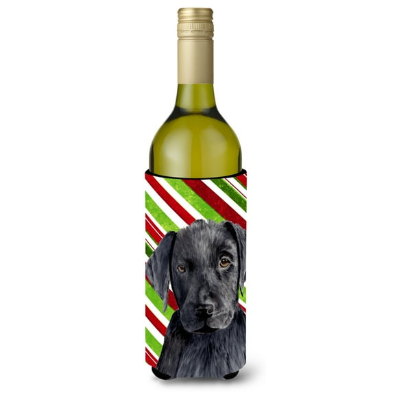 Carolines Treasures SC9324LITERK Labrador Candy Cane Holiday Christmas Wine Bottle Hugger Wine Bottle multicolor