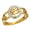 Gold, variant on Women's Stainless Steel Cubic Zirconia Hollow Round Tree of Life Ring Silver Size 6