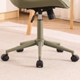 thumbnail image 4 of Kidol & Shellder Armless Desk Chair, Soft Faux Leather Swivel Office Task Chair, Olive Green Same-Colored Bottom, 4 of 6