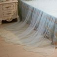 thumbnail image 4 of Red de cortina de cama mosquitera estilo princesa de encaje con dosel redondo transpirable (azul), 4 of 8
