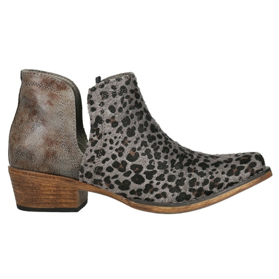 Roper Womens Ava Leopard Snip Toe Cowboy Ankle Boots