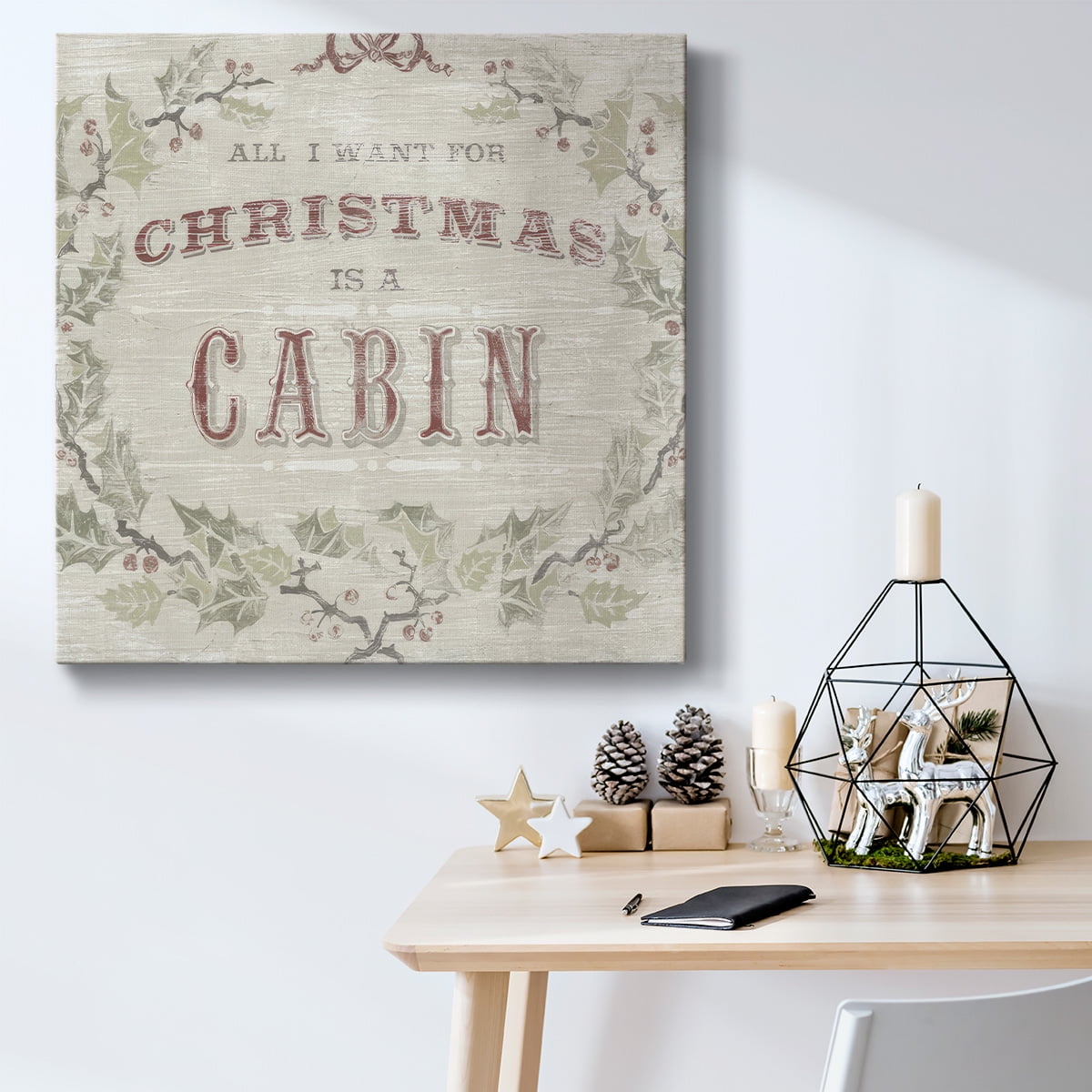 Cabin Christmas IV- Gallery Wrapped Canvas