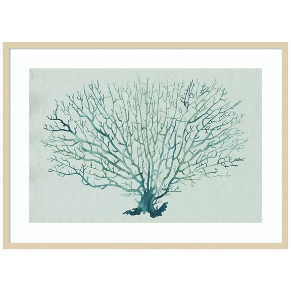 Amanti Art Seaglass Shadow III Wood Framed Wall Art Print