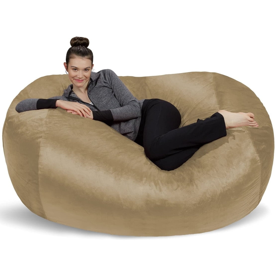 Theater Sacks 6foot Bean Bag Lounger Large Memory Foam Bag Chair