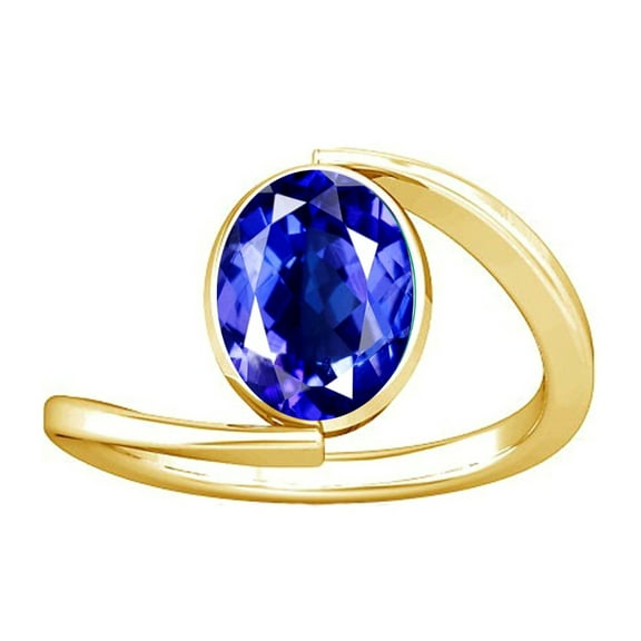 Divya Shakti 11.25-11.50 Carat Tanzanite Gemstone Panchdhatu Ring for Women