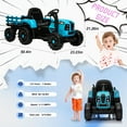 thumbnail image 5 of Xuanlur 24V Ride on Toy for Big Kids, 24V Ride on Tractor w/Remote Control, 400W Motor, Kids Electric Vehicles Ride On Tractor Car for Ages 3+, USB, LED light, Bluetooth, 3 Speed Adjustable (Blue), 5 of 7