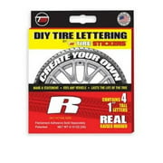 Tire Sticker 9766020173 Letter R Tire Stickers & Film, White - Pack of 4