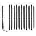 thumbnail image 1 of Uxcell Slim Metal Ballpoint Pen, 12Pcs Black Ink 1mm Medium Point Pen Metallic Retractable Lightweight Smooth Writing Pens for Business Office Wedding Guest Book, Black, 1 of 7
