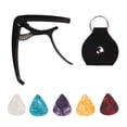 thumbnail image 2 of Loewten Guitar Capo Strong Spring Universal Metal Acoustic Electric Guitar Ukulele Capo With 5 Pcs Picks And Storage Bag,Electric Guitar Capo,Guitar Capo, 2 of 8