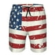 thumbnail image 3 of Balery Vintage American Flag Traje de Baño Estilo Hawaiano para Hombre, Shorts de Secado Rápido con Bolsillos-Small, 3 of 6