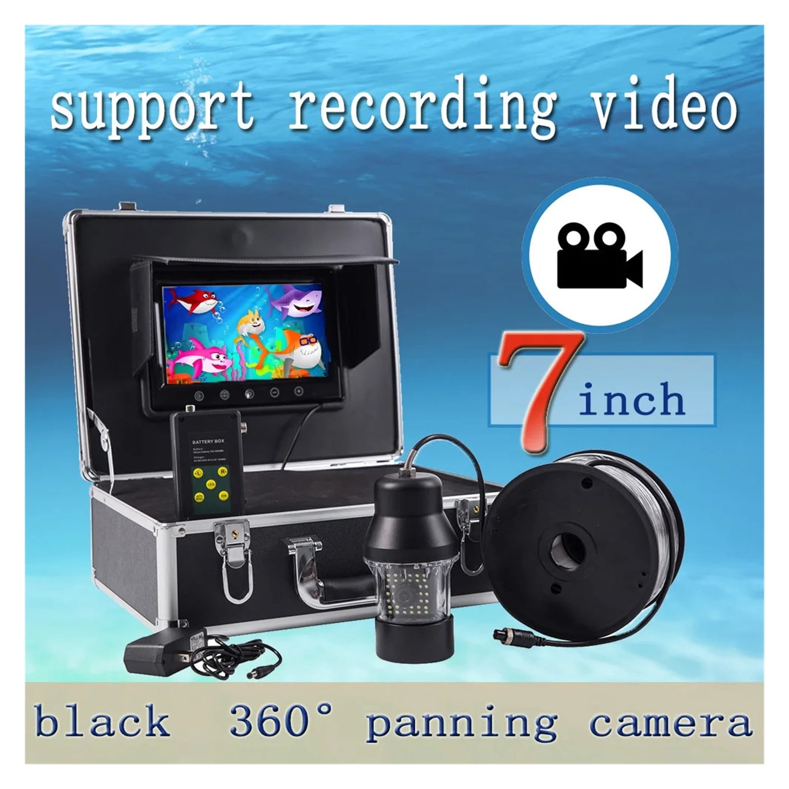Underwater Video Fishing Finder Kit 12 Infrared 24 White LED Camera with Control and 5mm Cable ,High Accuracy Identification