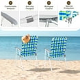 thumbnail image 4 of Zimtown 2 Pack Lawn Chair Folding Web Set Beach Chair Camping Chair Blue, 4 of 11