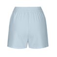 thumbnail image 6 of up to 60% off Gifts Usmixi Clearance Deals Shorts for Women Womens Summer Shorts Fashion Casual High Waist Plus Size Straight Leg Short Pants Solid Leisure Lightweight Pleated Pocket Shorts Under $5, 6 of 6