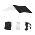 thumbnail image 2 of guohui Bâche de Tente Imperméable Drap de Sol Tapis Abri Multifonction Robuste pour Extérieur Noir, 2 of 8