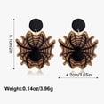 thumbnail image 5 of Halloween Spider Web Stud Earrings with Red Crystal Black Spider Dangle Drop Statement Earrings Gothic Halloween Costume Jewelry for Women, 5 of 10
