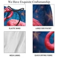 thumbnail image 4 of luoweisi Men's Beach Shorts Quick Dry Swim Trunks with Mesh Lining Flamingo S, 4 of 5