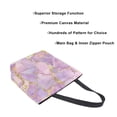 thumbnail image 3 of FORMRS Womens Canvas Tote Bag with Zipper Inner Pocket Shoulder Handbag, Pastel Pink Marble Pattern, 3 of 7