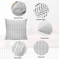 thumbnail image 6 of Throw Pillow Covers 12x20 Inch Inch Set of 2 Black Stripes Decorative Pillow Covers Modern Art Lines Cushion Cover Pillowcase for Sofa Couch Bed Home Decor, 6 of 9