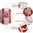 thumbnail image 6 of Eucalyptus Leaves Shower Curtain Red Eucalyptus Leaf Flower Shower Curtains for Bathroom Decor Vases Floral Shower Curtain Sets with Hooks Waterproof Fabric Bath Curtain Standard 72" X 72", 6 of 6
