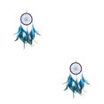 thumbnail image 2 of Bearachild Atrapasueños de plumas, regalos para niños y niñas, adorno colgante para habitación, adorno colgante de pared con borlas, decoración azul zafiro 2piezas Bearachild CBP053742, 2 of 5