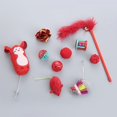 thumbnail image 2 of AMERTEER Wuffmeow Cat Toy Christmas Stocking Shape Set with Bells with Knotted Rope Toy, 2 of 14