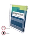 thumbnail image 2 of Deflecto® Lit Loc® Interlocking Magazine Size Literature Display, 11 1/4"H x 9"W x 1 1/4"D, Clear, 2 of 8
