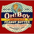 thumbnail image 2 of Retrolabel 26x26 Gold Ornate Wood Framed with Double Matting Museum Art Print Titled - Oh! Boy Homogenized Peanut Butter, 2 of 4