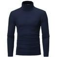 thumbnail image 2 of TOWED22 Men's Turtleneck Long Sleeve Shirts Thermal Base Layer Top Lightweight Undershirt(Navy,XL), 2 of 7
