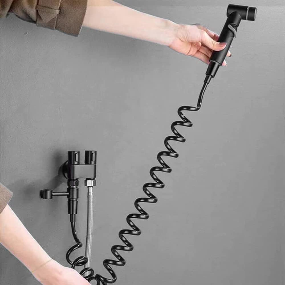 HPZZ 1-In-2-Out Dual Control Valve, 2023 New Hand Held Bidet Sprayer for Toilet, Mini Toilet Faucet Sprayer Kit Butt Washer, for Washing Machine and Toilet.