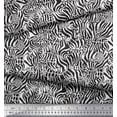 thumbnail image 2 of Soimoi White Velvet Fabric Leopard & Wild Animal Skin Decor Fabric Printed BTY 58 Inch Wide, 2 of 3