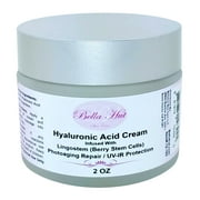 Bellahut Skin Care -  Hyaluronic Acid Cream, 2 oz, with Lingostem Berry Stem Cells
