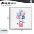 thumbnail image 4 of Stupell Industries Contemporary Pink & Blue Handbag Balloons White Framed Giclee Art, 17 x 17, by Amanda Greenwood, 4 of 8