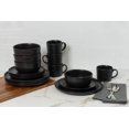 thumbnail image 5 of 10 Strawberry Street Double Line 16 Piece Dinnerware Set Matte Black, 5 of 5