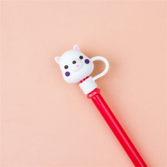 Party Supplies,Reusable Straw Tips Dust Toppers Covers Silicone Drinking Straw Cover Custom Cute Accessories Straw Topper