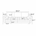 thumbnail image 6 of Base Mid-Century Modern Living Room Sofa in Tan Leather (Set of 2), 6 of 6