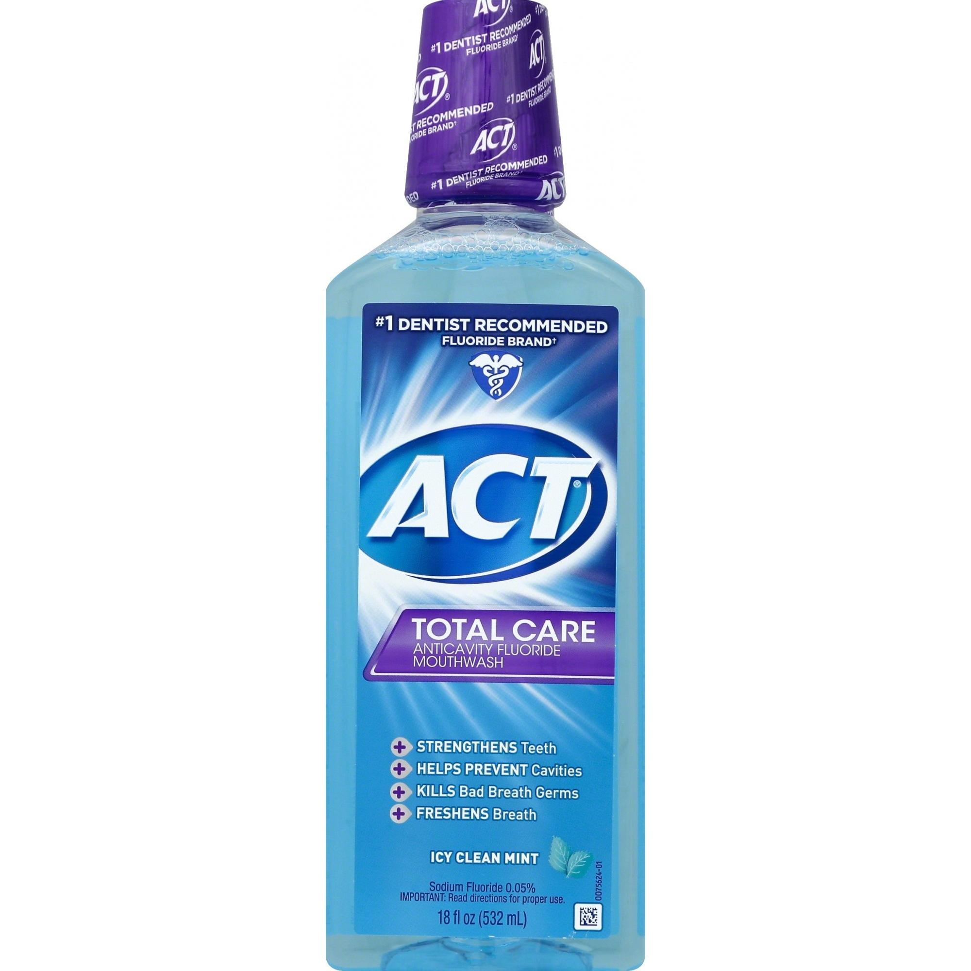 ACT Total Care Anticavity Mouthwash, Icy Clean Mint, 18 oz