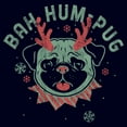 thumbnail image 2 of Men's Lost Gods Distressed Bah Hum-Pug Graphic Tee Navy Blue Medium, 2 of 5