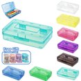 thumbnail image 1 of Pencil Box Large Capacity Clear Pencil Case 1 Pack Hard Pencil Case Clear Crayon Box with Snap-tight Lid Stackable Design Plastic Storage Box for Office Supplies,Mint Green, 1 of 3