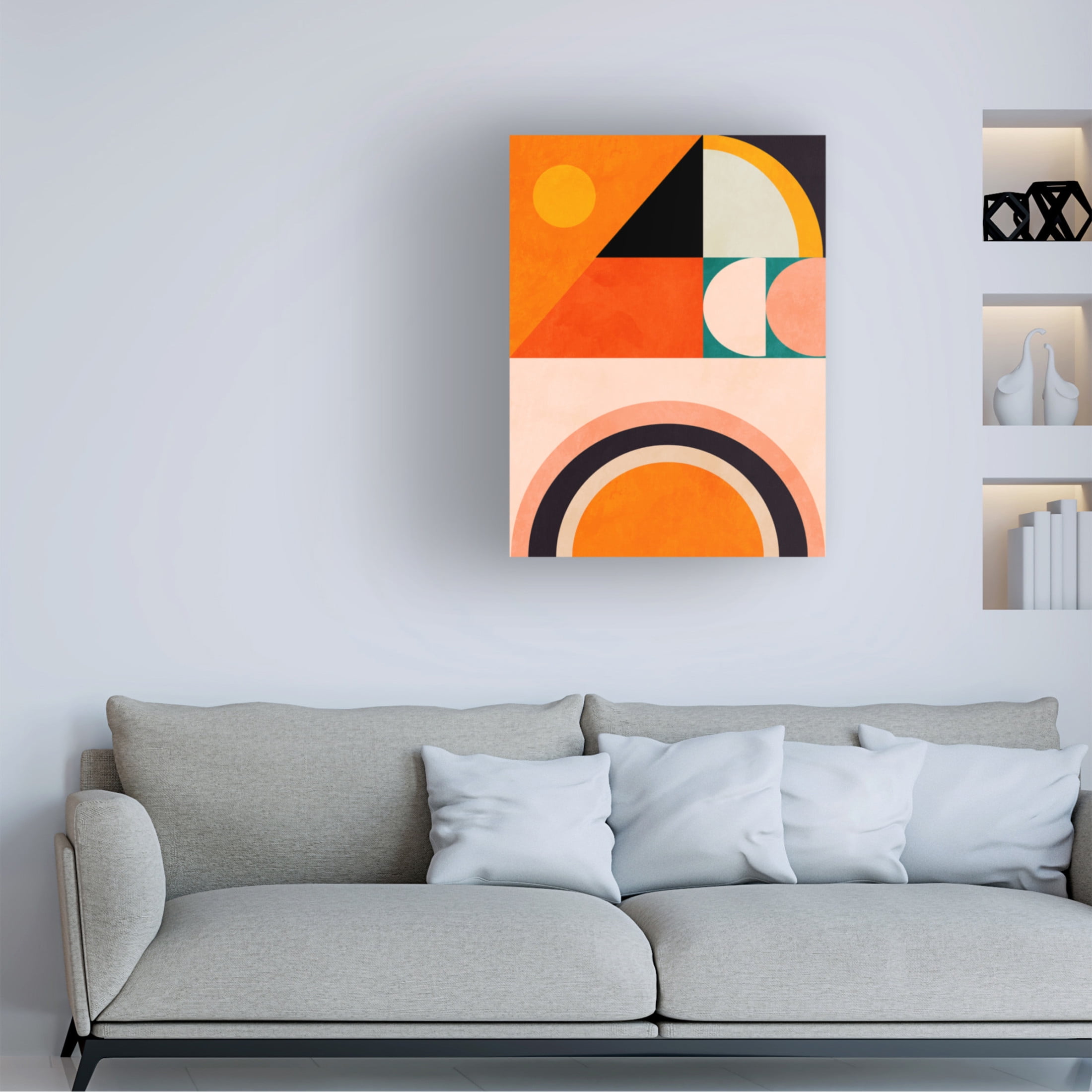 Trademark Fine Art Ana Rut Bre Playing Around Shapes 4 Canvas Wall Art
