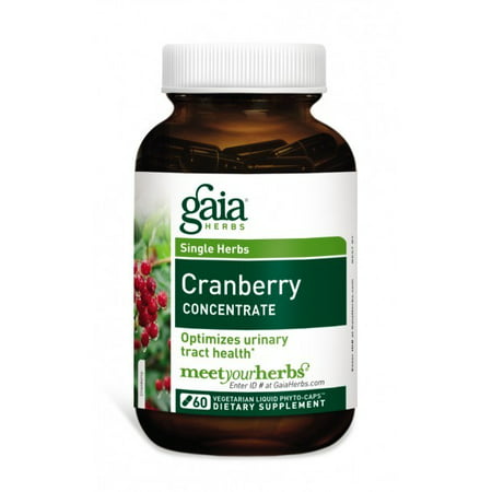 Gaia Herbs Cranberry Concentrate Vegetarian Liquid Phyto-Capsules, 60