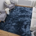 thumbnail image 2 of Feizy Indochine Modern Solid, Blue/Black, 7'6" x 9'6" Area Rug Sheen Fade Resistant Luxury & Glam Floor Rug for Living room Bedroom, 2 of 10