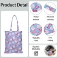 thumbnail image 5 of Watercolor Butterfly Floral Canvas Tote Bag – Romantic Nature-Inspired Reusable Cotton Shopping Bag with Artistic Fantasy Garden & Starry Sky Design for Women, Teens, Aesthetic Gift Lovers, 5 of 7