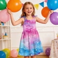 thumbnail image 4 of Auroural Girls Dresses Size 7-8 Toddler Girls Cute Flower Print Sleeveless Straps Dress Casual Dresses with Pocket Tiered Sundress, 4 of 8