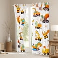 thumbnail image 3 of Homewish Yellow Car Truck Black Out Curtains for Kids, Cartoon Vehicle Curtains Pack of 2 (42x63 Each), Funny Dinosaur Car Bedroom Curtains, Black Out Curtains Room Decor, 3 of 6