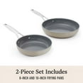 thumbnail image 6 of Calphalon Premier Ceramic Nonstick 8" and 10" Frying Pan Set, Mushroom Grey, 6 of 6