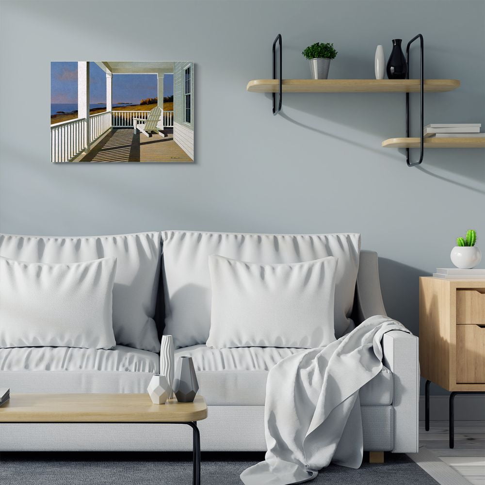 Stupell Industries Cottage Porch Scene at Sunset Coastal Landscape Painting Canvas Wall Art Design by Zhen-Huan Lu, 24" x 30"