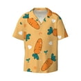 thumbnail image 3 of Goofa Love Carrot Printed Men's Casual Short-sleeved Shirt,Lightweight Breathable Button-down,Summer Casual men's top,Versatile Fashion shirt-Medium, 3 of 7