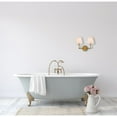 thumbnail image 2 of Bethany 2 lights bath sconce in brass with white fabric shade, 2 of 3